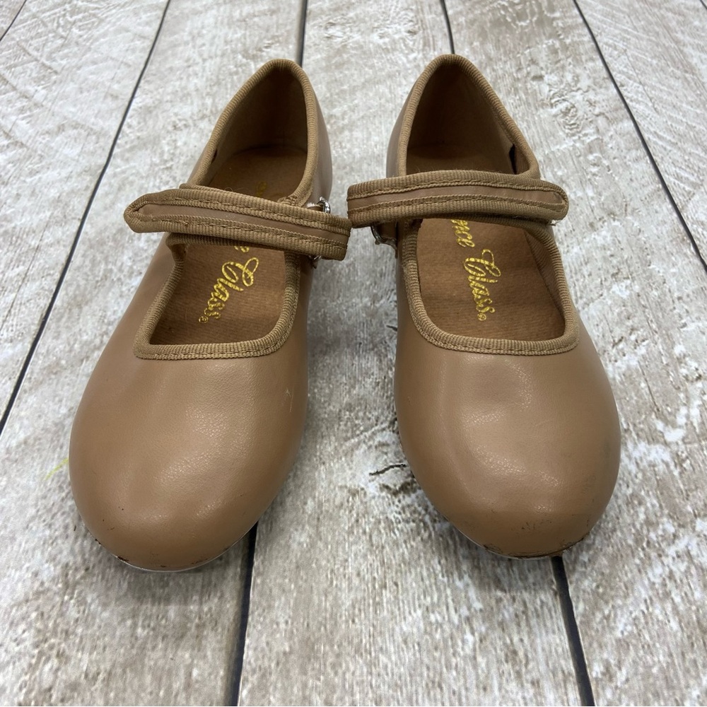 Dance Class Tan Mary-Jane Style Tap Shoes